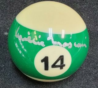 Willie Mosconi Authentic Hand Signed 14 Billiards Pool Ball Psa/dna