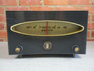 Zenith Mid Century Tube Radio Model Z615g Vintage 1956 Restored