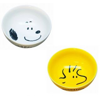 Peanuts Snoopy Woodstock Rice Bowl Soup Cup Set Kawaii Pottery Porcelain China