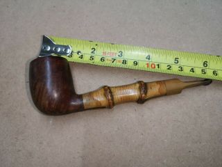 Vintage w60 Dunhill rare Tobacco Smoking Pipe Bamboo cane Real Briar unusual 3