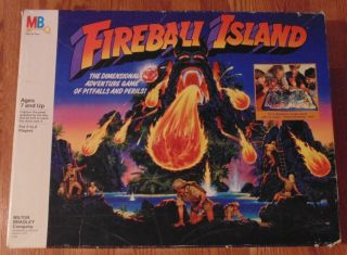 Vintage 1986 Milton Bradley Fireball Island Board Game Complete 47
