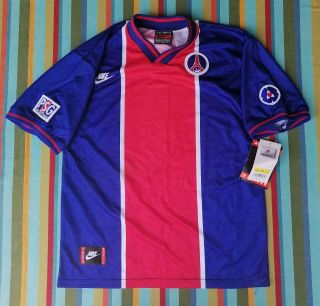 Vintage Paris St Germain 1995 1996 Psg Home Shirt Size S Nike Bnwt No Sponsor