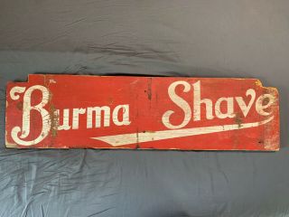 Vintage Painted Transport Wood 1932 Burma Shave Highway Sign ‘several Million’