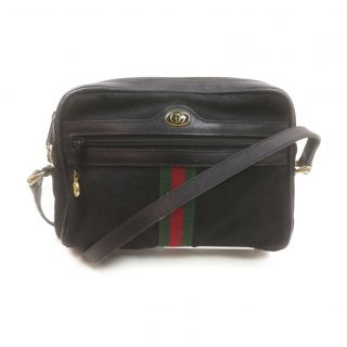 Vintage Gucci Shoulder Bag Black Canvas 2304762