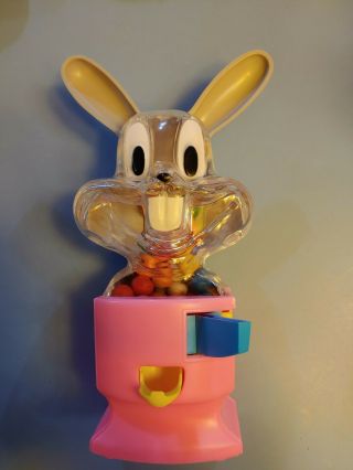 Rare Old Vintage Looney Tunes Bugs Bunny Figural Gumball Machine Dispenser 1972