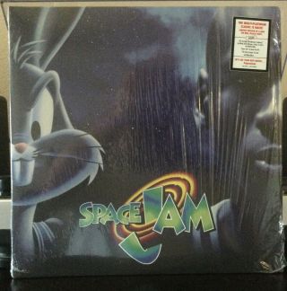 Space Jam Soundtrack 2lp Vg,  Red/black Vinyl In Shrink With Hype Sticker
