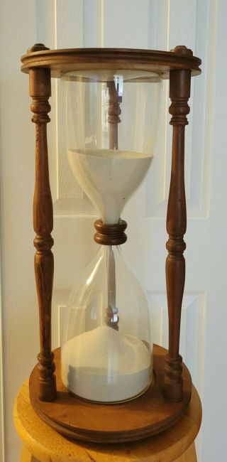 23 " Blenko Hourglass Sand Timer Nautical Vintage Hourglass Floor Model