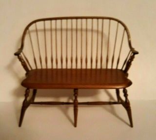 Vintage Miniature Windsor Comb - Back Bench / Settee By Artist Edward Ted Norton