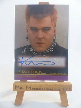 The Complete Star Trek Movies Autograph Card A27 Kirk Thatcher Punk On Bus