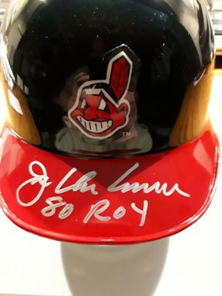 Joe Charboneau Cleveland Indians Signed Mini Batting Helmet