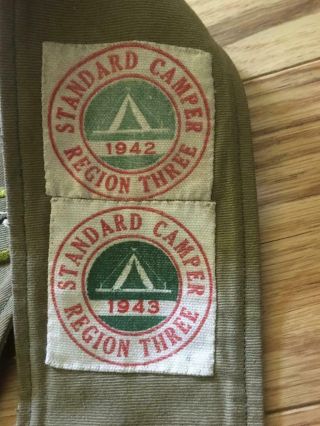 vintage 1942 / 1943 Boy Scout BSA Sash with merit badges 3
