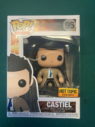 Funko Pop Tv Supernatural Castiel With Wings 95 Hot Topic Exclusive