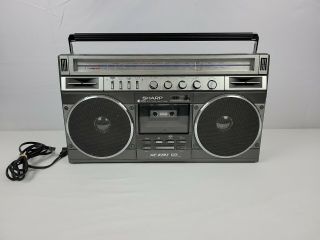 Vintage 1980s Sharp Boombox Am/fm Stereo Cassette Tape Recorder Model Gf - 8787