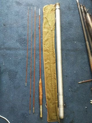 Vintage F.  E.  Thomas Special 9’ Bamboo 3/2 Fly Fishing Rod