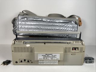 Rare Vtg Sharp 3P - 40U TV - FM/AM Radio Stereo Microcassette Recorder Boombox 5