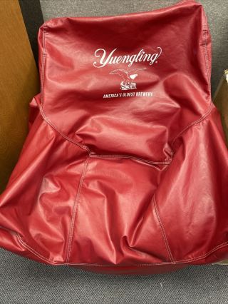 Vintage Yuengling Red Bean Bag Chair For Boats - Ocean Tamer Marine - Grade Vinyl