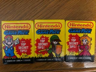 Nintendo Gamepack Collectible Trading Cards - Mario,  Link & Peach