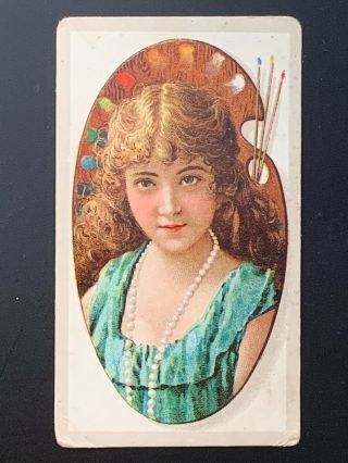 1903 Bat British American Tobacco Cigarette Card Beauties Palette Girls