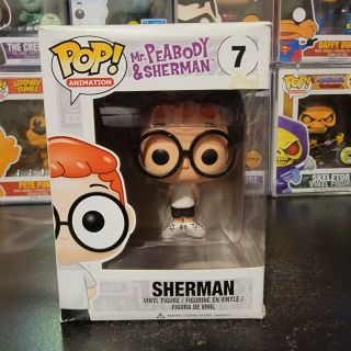 Funko Pop Animation Mr.  Peabody And Sherman 7 Vinyl Figure With Protector