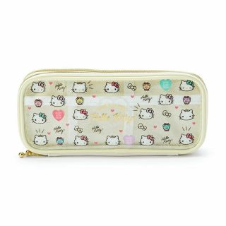 Hello Kitty Double Pen Case Mini Face Cosmetic Pouch Sanrio Kawaii Gift