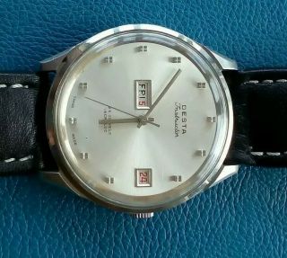 DESTA instructor Vintage Men ' s Watch 25 Jewels Incabloc Swiss Automatic VeryRare 3