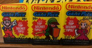 Nintendo Gamepack Collectible Trading Cards Mario Link Princess Peach