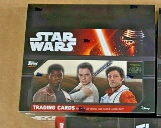 Topps Star Wars Force Awakens Series 1 Trading Card Box