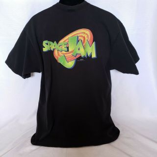 Vintage 90s Space Jam Taz Basketball Tshirt Looney Toons Freeze Warner Bros 1996 5