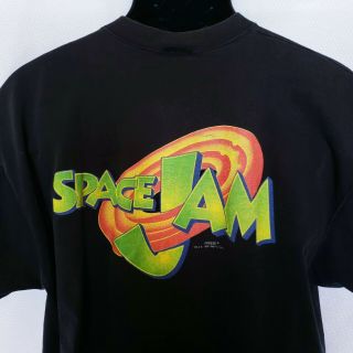 Vintage 90s Space Jam Taz Basketball Tshirt Looney Toons Freeze Warner Bros 1996 6
