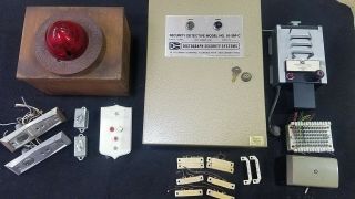Vintage Dictograph Home Security Alarm System Complete Set