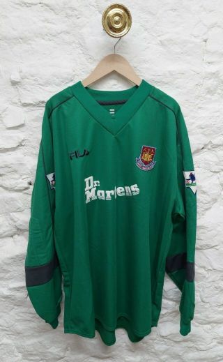 Vintage West Ham Shirt.  Gk.  2xl.  Hislop.  Watch Worn