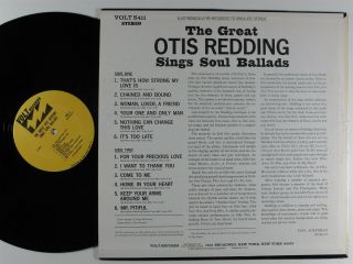 OTIS REDDING Sings Soul Ballads VOLT LP VG, 2