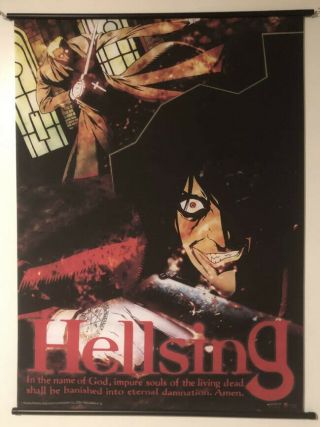 Hellsing Wall Scroll - Alucard And Priest Fabric Rolled Wall Scroll Poster