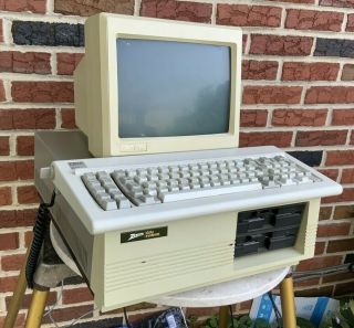 Vintage Computer Zenith 7f - 158 - 42 Monochrome Monitor & Ibm 5150 F Type Keyboard