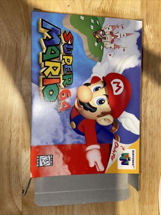 Mario 64 (nintendo 64,  1996) N64 Authentic Vintage - Box Only