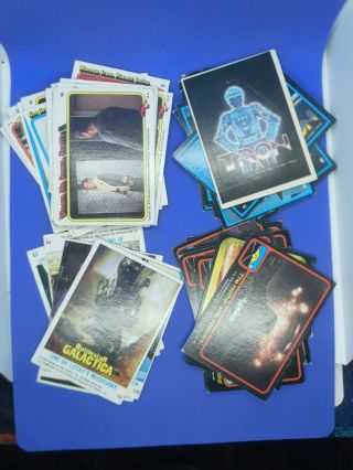 39 Vintage Trading Cards - Star Trek - Battlestar Galactica - Tron - Close.  3rd Kind -