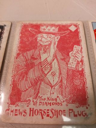 Vintage Chews Horseshoe Plug Tobacco King Of Diamonds Playing Card