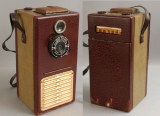 Vintage 1940s Usa Tom Thumb Camera Radio Automatic Radio Mfg Co.