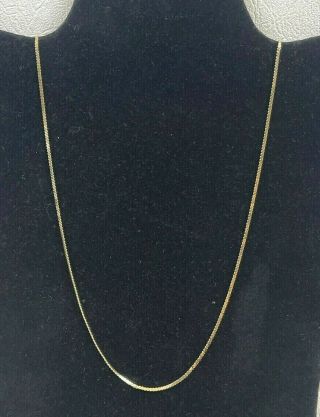 Vintage 14k Yellow Gold Serpentine Chain Necklace 29.  5 Inches 5.  7 Grams