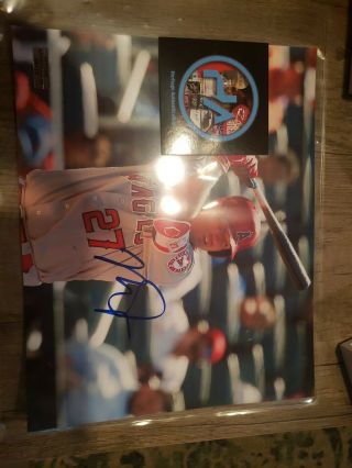 Mike Trout La Angels Signed Autographed 8x10 Photo