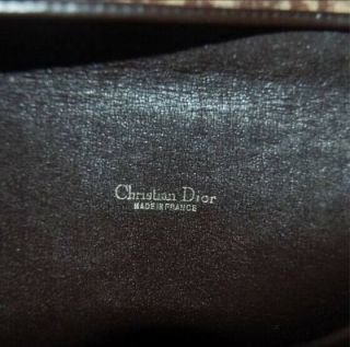 Authentic Vintage Christian Dior Brown Trotter Logo Envelope Clutch Bag 4