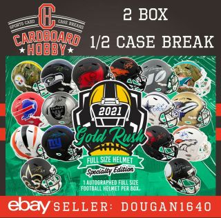 2021 Gold Rush Full Size Helmet Specialty Denver Broncos [2box] Break [live]