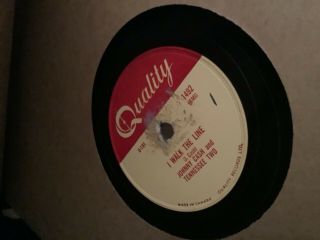 Johnny Cash 78 I Walk The Line / Get Rhythm Torn Label 78 Rpm On Quality Vg