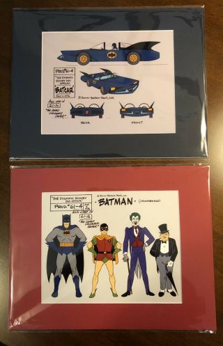 Batman & Robin Animation Model Cel Prints From The 1970’s Superfriends Series