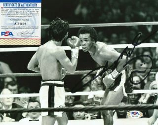 " Sugar " Ray Leonard Autographed Signed 8x10 Photo - Psa/dna - Boxing Legend