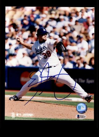 Eric Gagne Signed Dodgers 8x10 Photo Bas Auto Photograph Beckett Lst1578