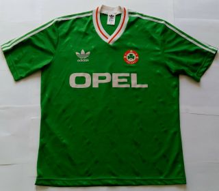 Republic Of Ireland Wc 1990 Vintage Adidas Home Shirt Jersey 1991 1992 Eire