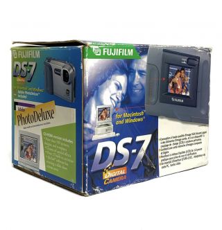 Rare Vintage - 1996 Fujifilm Ds - 7 Digital Photo Camera Set W/box And Manuals