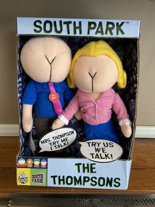 South Park The Thompsons Talking Plush Set Comedy Central 2002 Rare