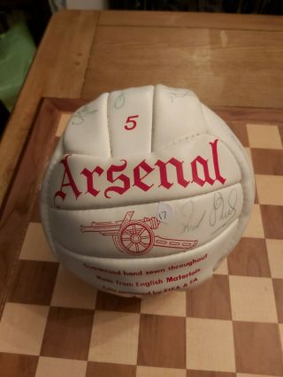 Rare Vintage Arsenal 1979/1980 Minerva Football Co Ball Signed By17 Players